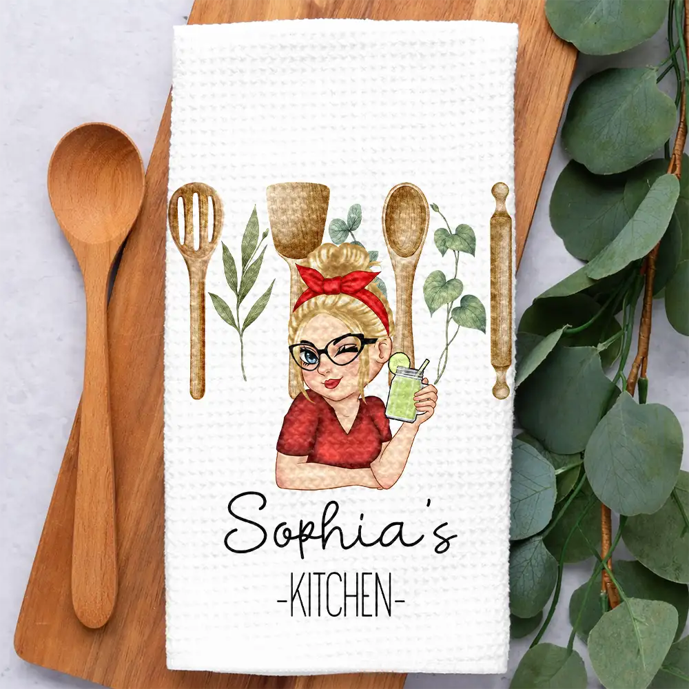 Mom Grandma Kitchen - Personalized Kitchen Towel