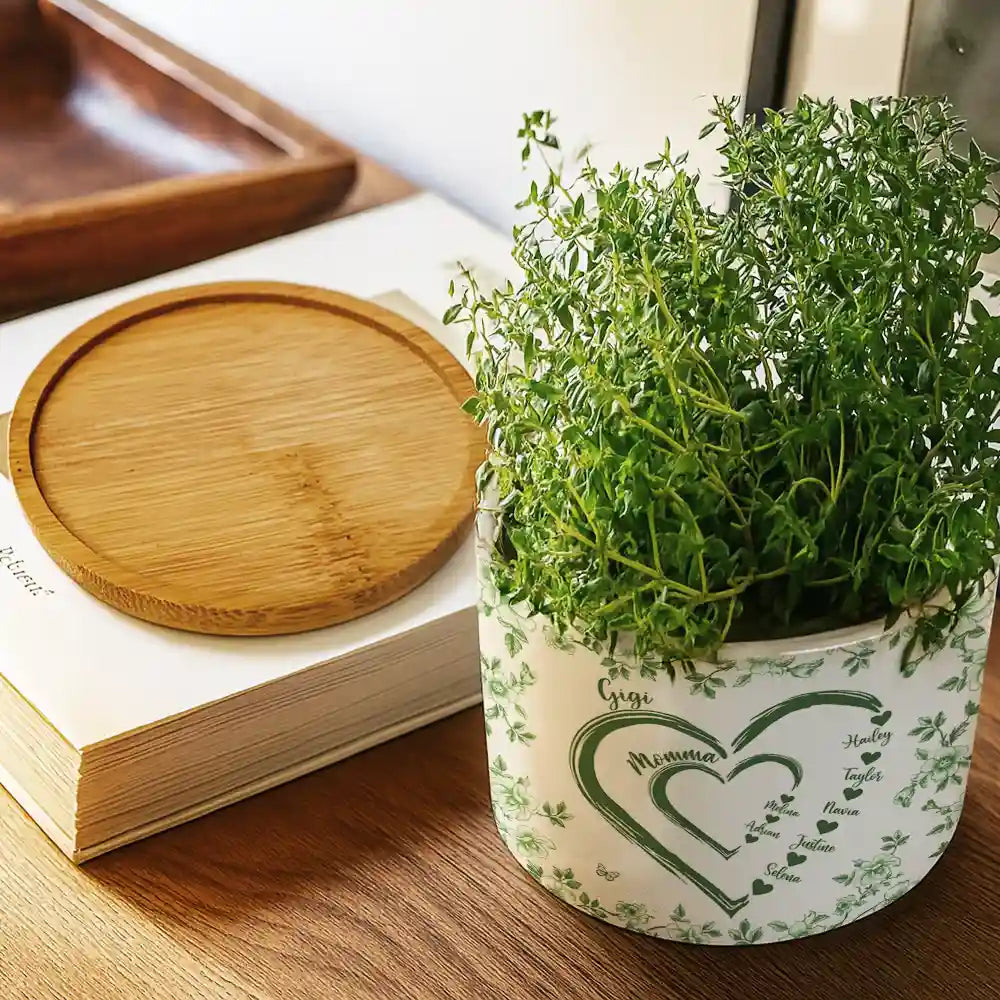 Mom Grandma Sweethearts - Personalized Ceramic Plant Pot