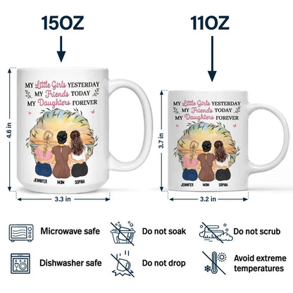 Mother & Daughter My Friend Today My Daughter Forever - Personalized Mug