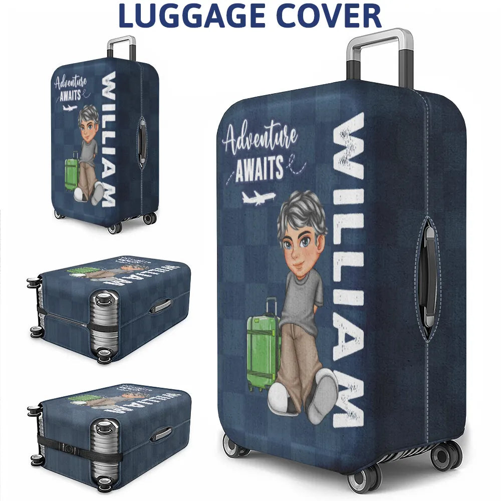 Collect Moments Not Things Travel Lover Y2K - Personalized Luggage Cover