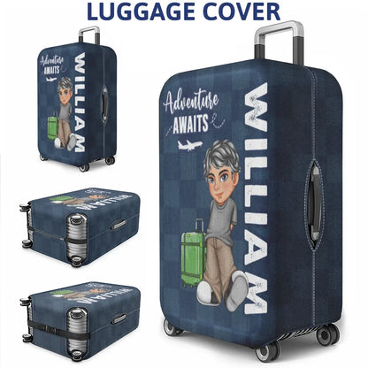Collect Moments Not Things Travel Lover Y2K - Personalized Luggage Cover