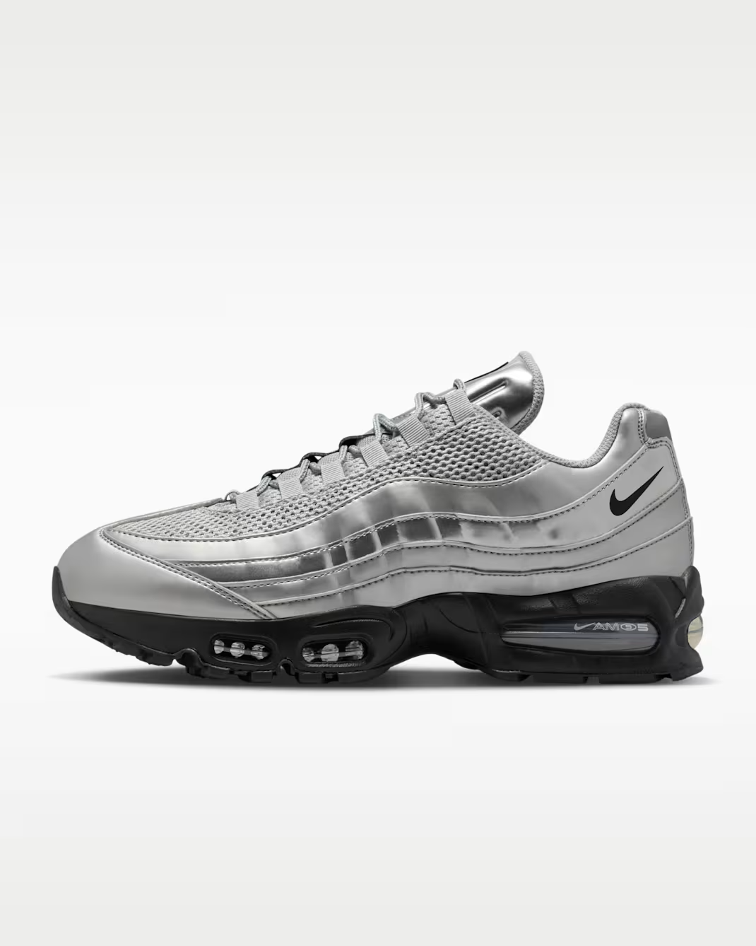 Men's Nike Air Max 95 Metallic Silver Shoes