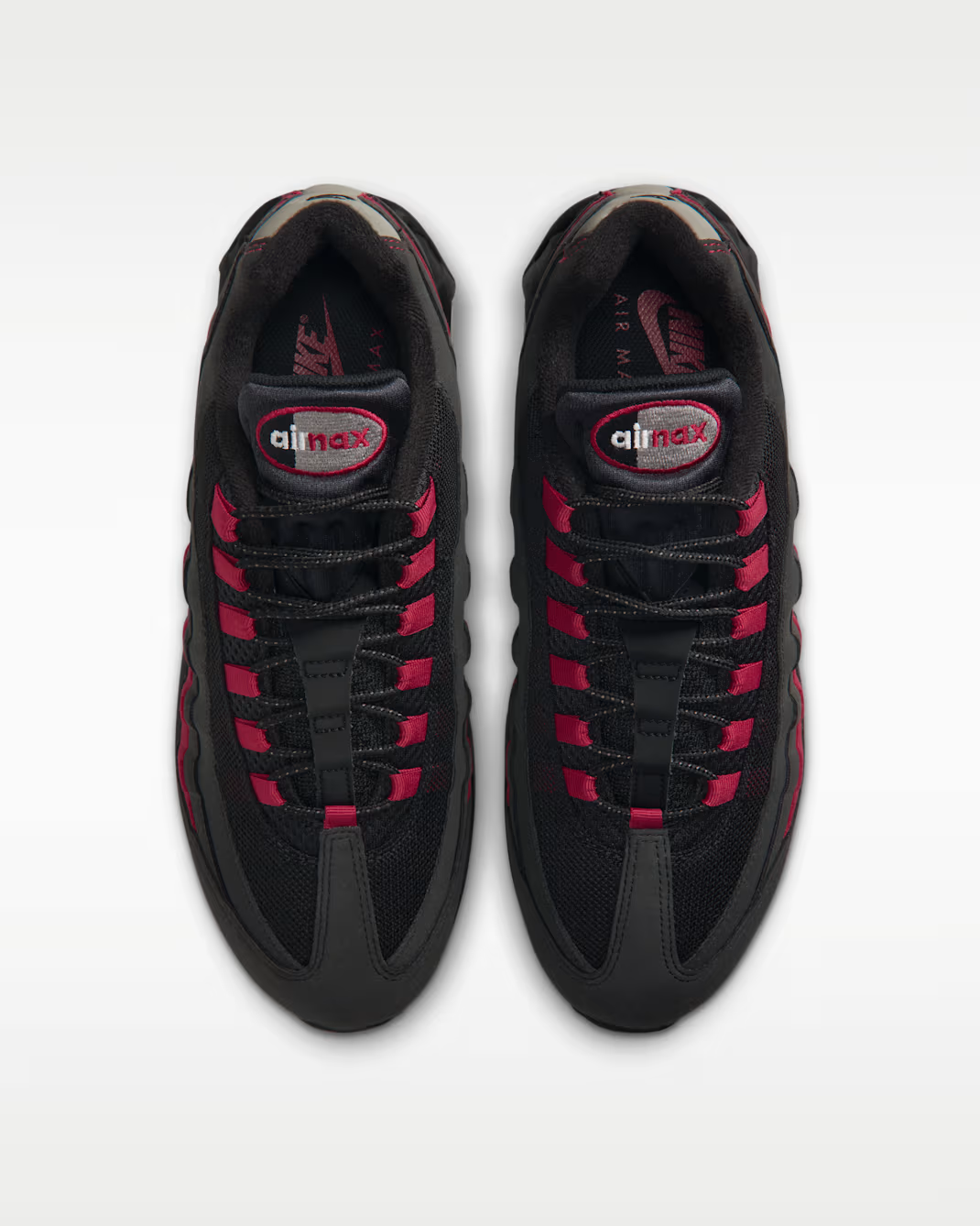 Men's Nike Air Max 95 Black Team Crimson Shoes