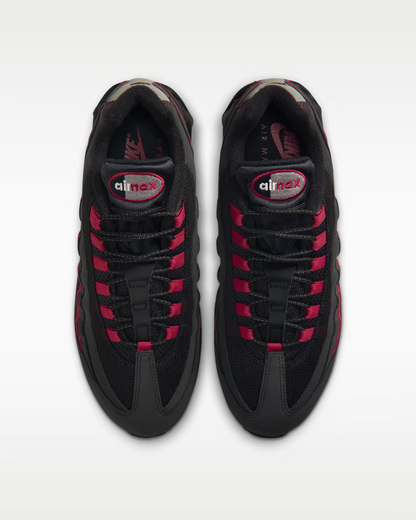 Men's Nike Air Max 95 Black Team Crimson Shoes