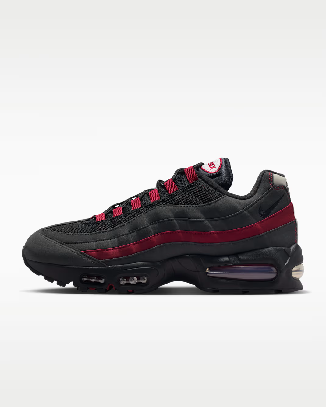 Men's Nike Air Max 95 Black Team Crimson Shoes