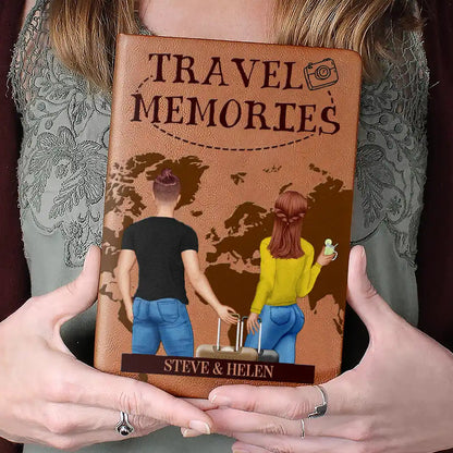 Our Adventure Book Travel Couple - Personalised Leather Journal