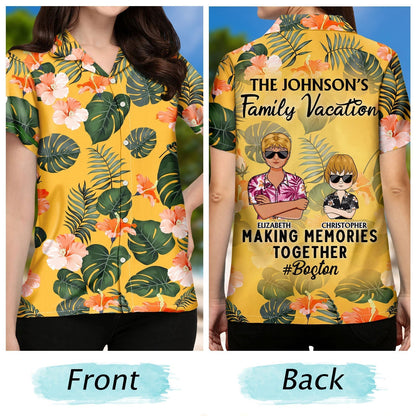 Family Vacation Making Memories Together Traveling Beach - Funny, Holiday Gift For Husband, Wife, Couples - Personalized Hawaiian Shirt
