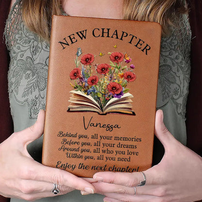 New Chapter Birth Month Flower - Personalized Leather Journal