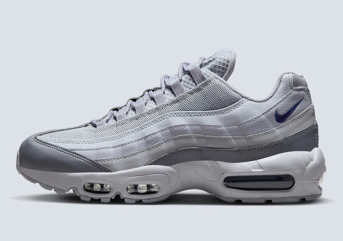 Men's Nike Air Max 95 Grey Midnight Navy Shoes
