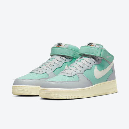 Men's Nike Air Force 1 Mid 'Grey Fog and Enamel Green' Shoes