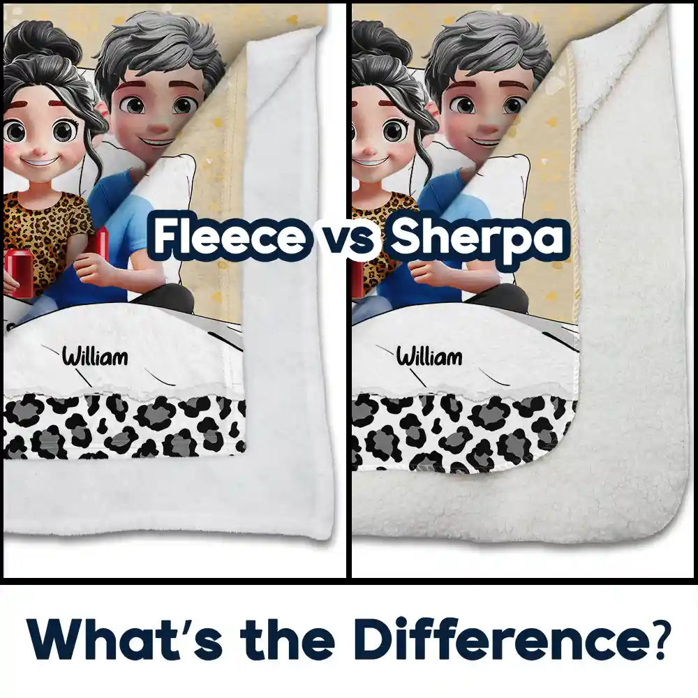 Our Dog Cuddling Blanket - Personalized Fleece Blanket, Sherpa Blanket