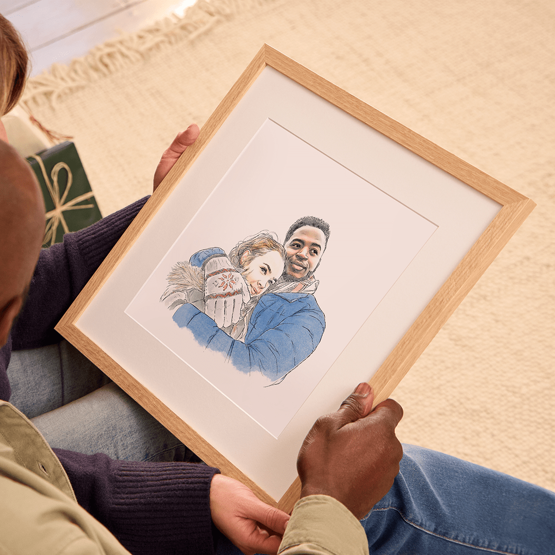 Watercolour Line People Portrait - Custom Portrait Art