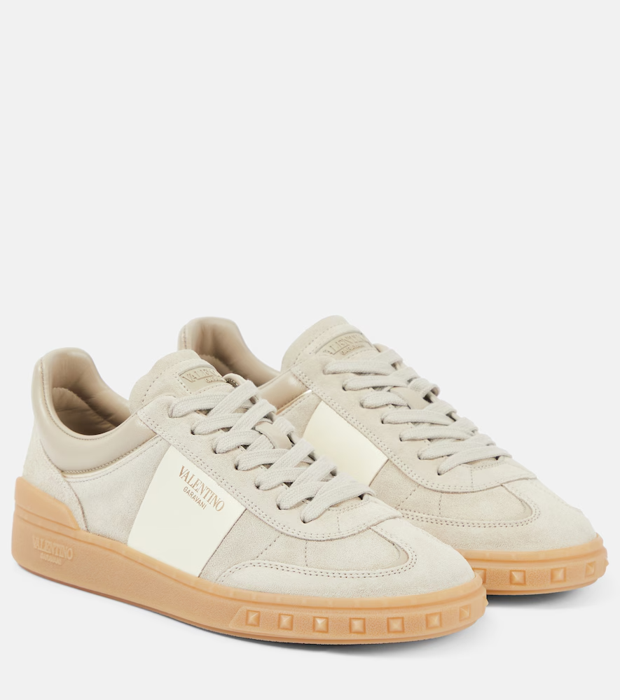 Men's Valentino Garavani Upvillage Low-Top Beige Sneakers