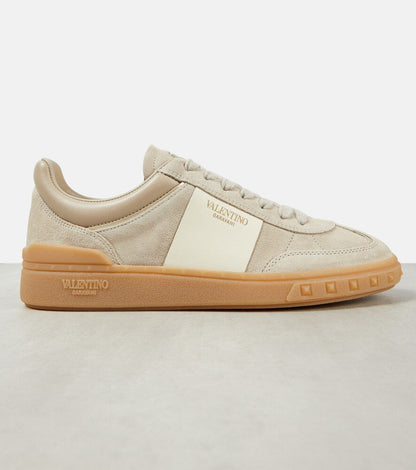 Men's Valentino Garavani Upvillage Low-Top Beige Sneakers