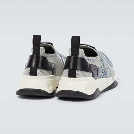 Men's Berluti Shadow Embroidered Grey Sneakers