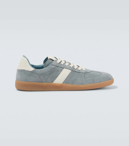 Men's Tom Ford Suede Sneakers With Panels Blue And Amber