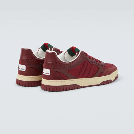 Men's Gucci Re-Web Burgundy Sneakers