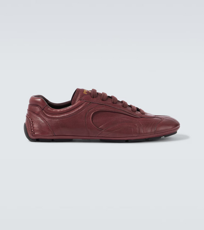 Men's Prada Montecarlo Re-Edition 2005 Leather Burgundy Sneakers