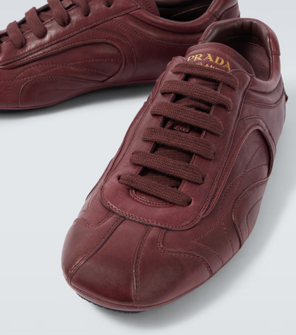 Men's Prada Montecarlo Re-Edition 2005 Leather Burgundy Sneakers