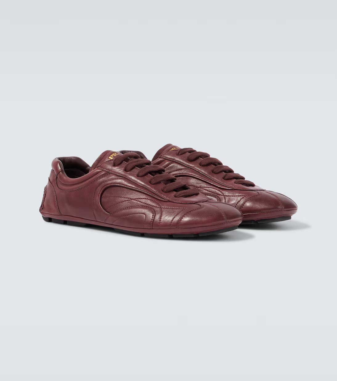 Men's Prada Montecarlo Re-Edition 2005 Leather Burgundy Sneakers