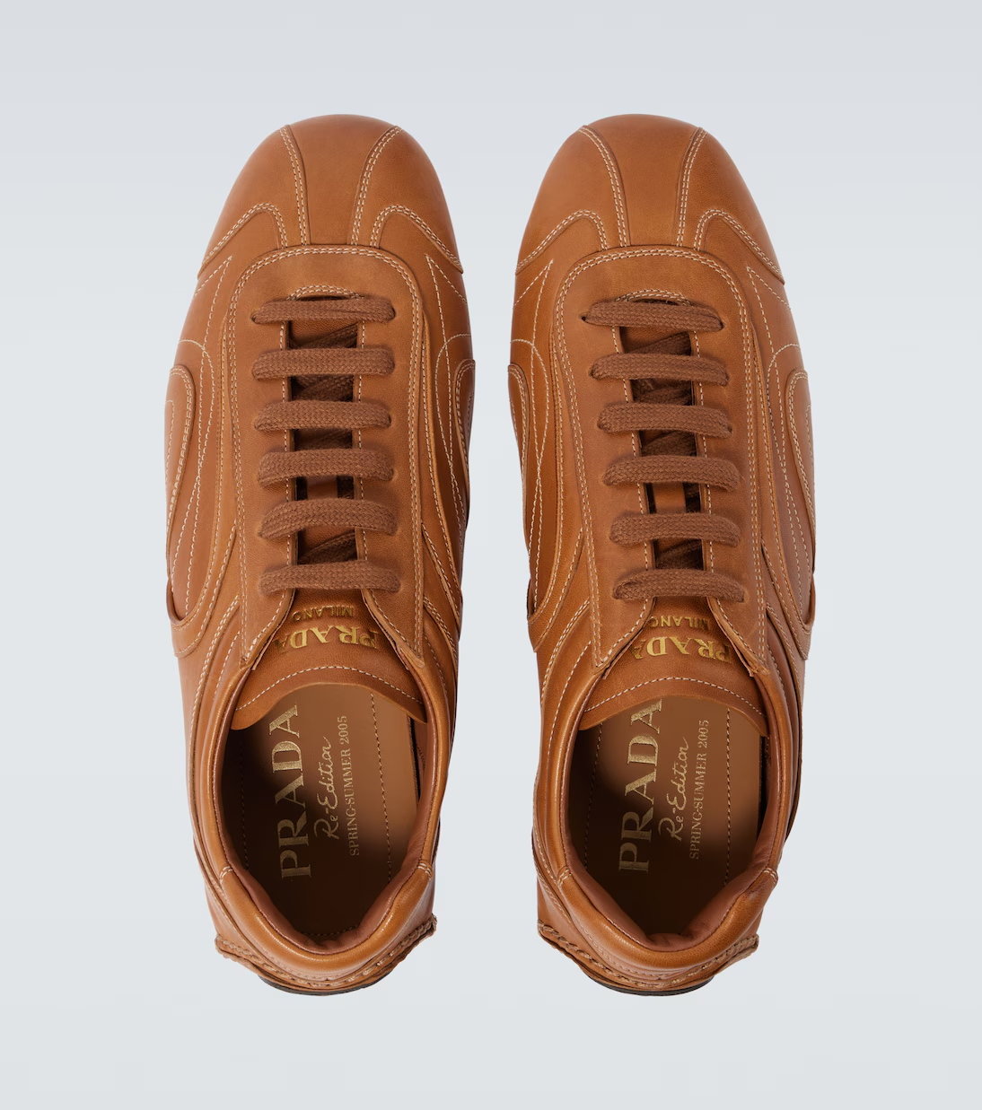 Men's Prada Montecarlo Re-Edition 2005 Leather Brown Sneakers