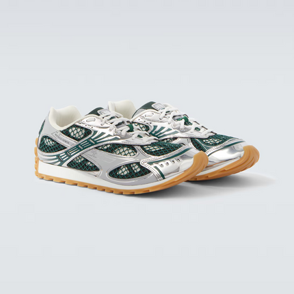 Men’s Bottega Veneta Orbit Silver Green Sneakers
