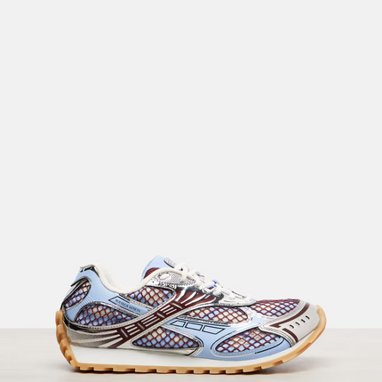 Men’s Bottega Veneta Orbit Blue Brown Silver Sneakers