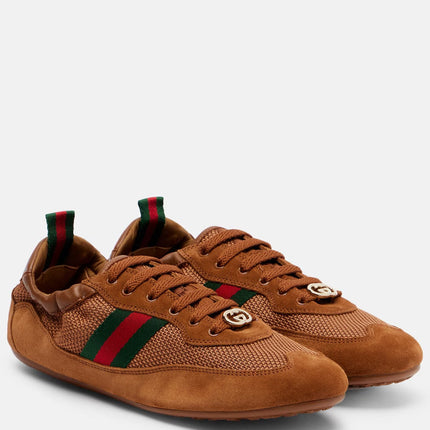 Men's Gucci Shift Brown Fabric Sneakers