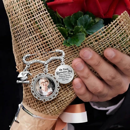 Custom Photo Graduation Walking Beside You Memorial - Personalized Graduation Tassel Pin