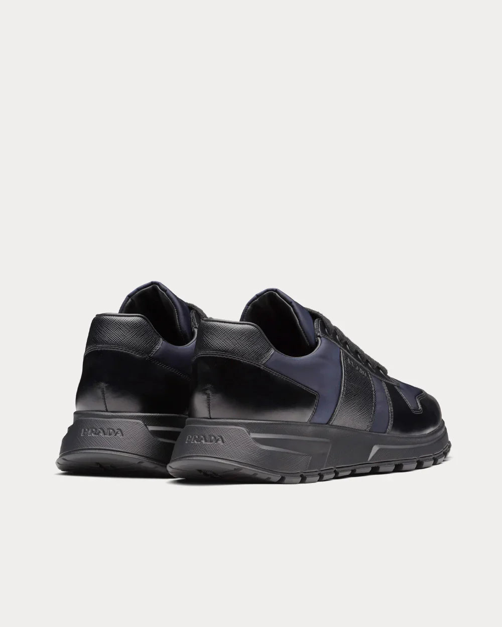 Men's Prada Prax 01 Re-Nylon 'Black  Blue' Sneakers