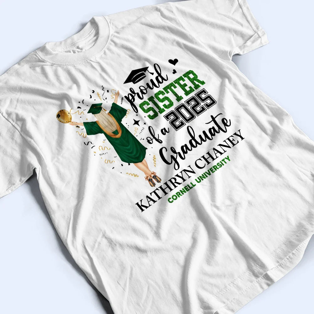 Proud Mom Dad Of A Class Graduate University College - Personalized T Shirt