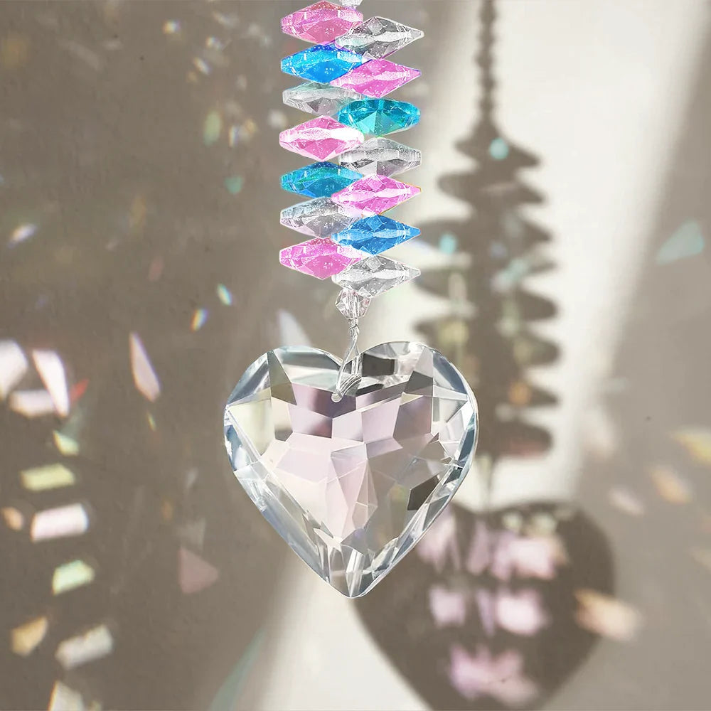 Sympathy Pet Memorial Back View Sorry You Have Lost - Personalized Heart Crystal Suncatcher