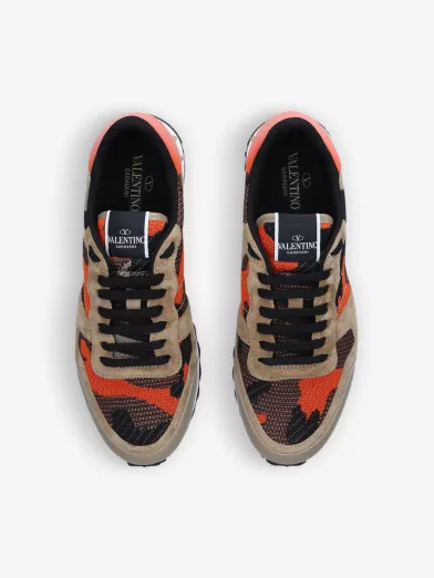 Men's Valentino Camo Rock Runners Camouflage Sneakers