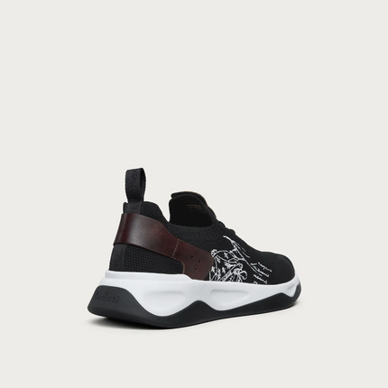 Men's Berluti Shadow Embroidered Black Sneakers