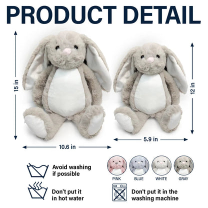 I Am Kind I Am Smart - Personalized Soft Toy Bunny