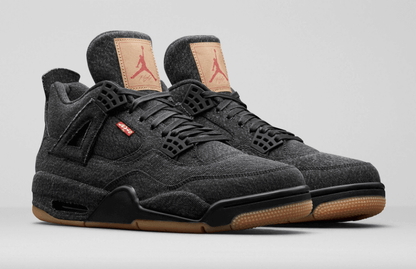 Men's   Leviâ€™s x Air Jordan 4 Retro Black Shoes