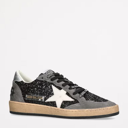 Golden Goose Women's Ball Star Gray  Glitter Low-Top Sneakers