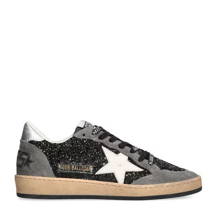 Golden Goose Women's Ball Star Gray  Glitter Low-Top Sneakers