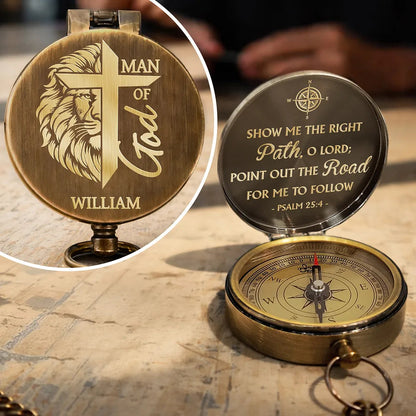 Show Me The Right Path - Personalized Engraved Brass Compass