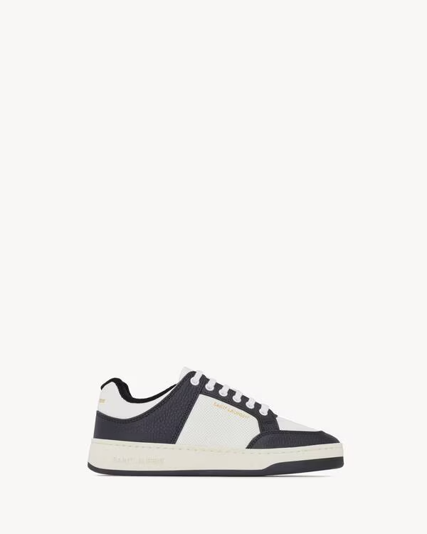 Men's Saint Laurent Low Top Black And White Sneakers