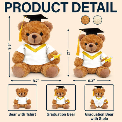 Custom Photo Graduation Walking Beside You Memorial - Personalized Teddy Bear