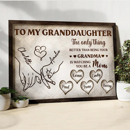 Holding Hand To My Daughter - Personalized Poster
