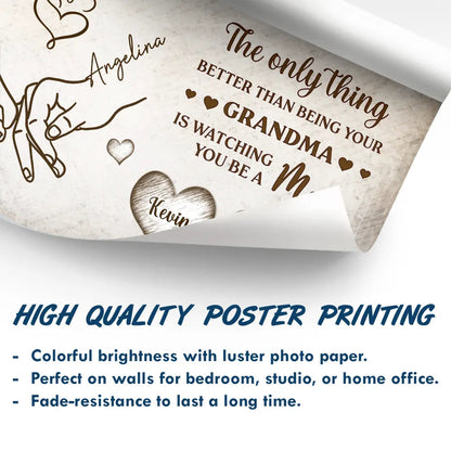 Holding Hand To My Daughter - Personalized Poster