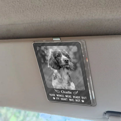 Custom Photo Memorial You Were My Hardest Goodbye - Personalized Custom Shaped Acrylic Car Visor Clip