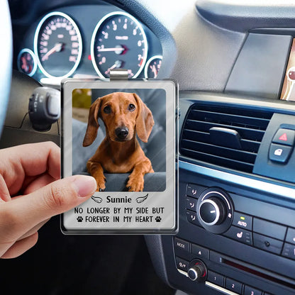 Custom Photo Memorial You Were My Hardest Goodbye - Personalized Custom Shaped Acrylic Car Visor Clip