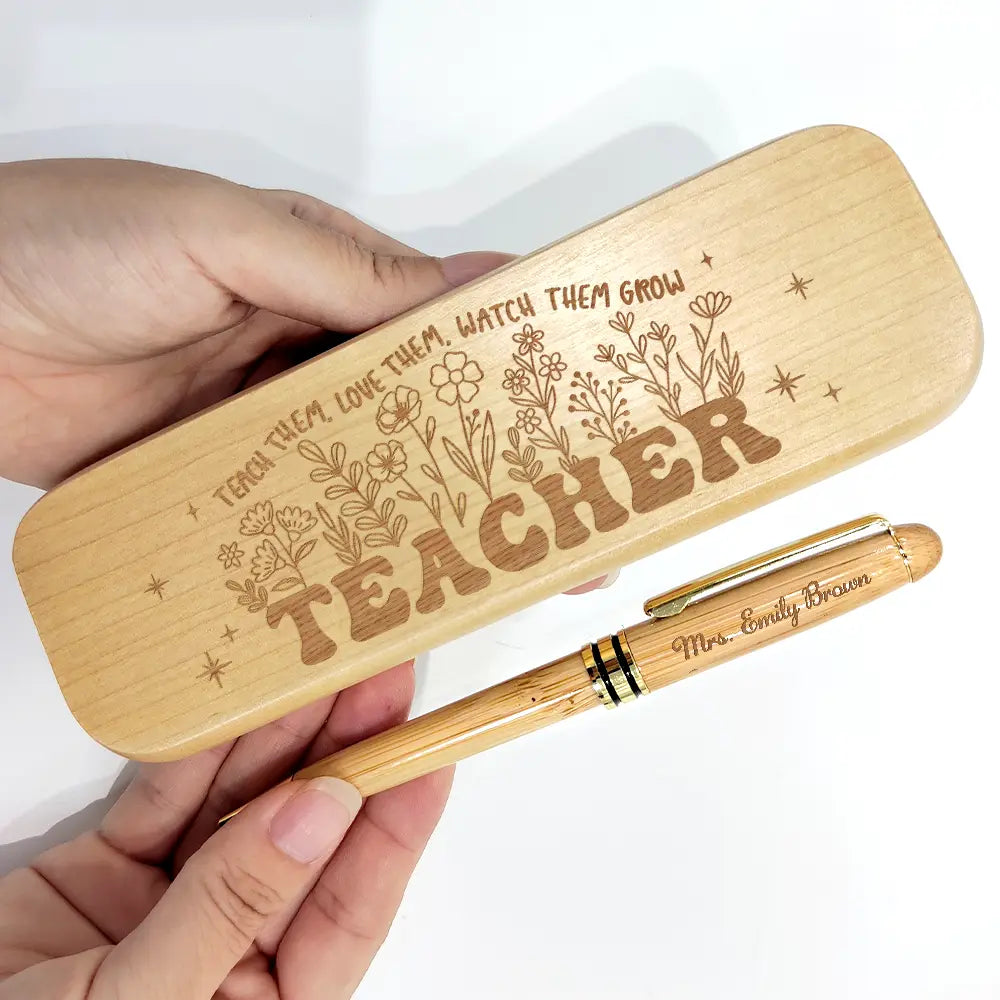Teach Them Love Them - Personalized Wooden Pen Set
