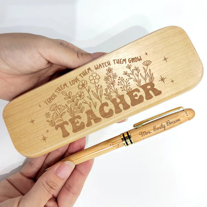Teach Them Love Them - Personalized Wooden Pen Set
