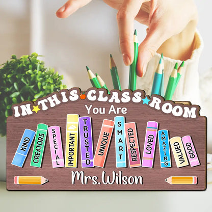 Teacher You Are Kind Creators Special Important Trusted Unique Smart - Personalized Wooden Pen Pencil Holder
