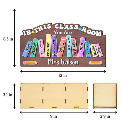Teacher You Are Kind Creators Special Important Trusted Unique Smart - Personalized Wooden Pen Pencil Holder