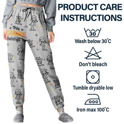 This Grandpa Dad Belongs To Kids Pet - Personalized Pajama Pants